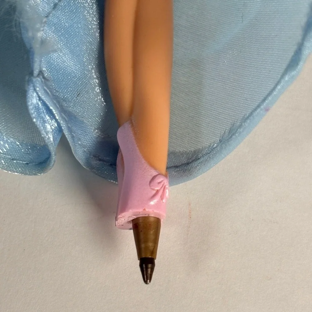 Mattel Barbie Swan Lake Odette Figurine Pen 2003 Blue Dress Vintage Y2K Toy